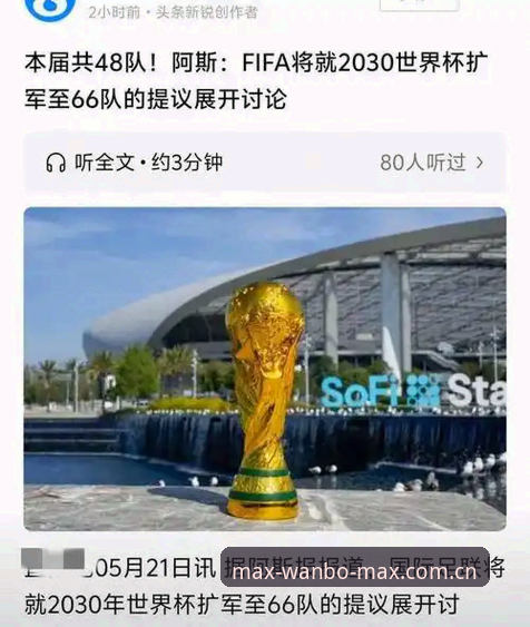 世界杯扩军至66队，中国男足能否抓住2030年的绝佳机会？